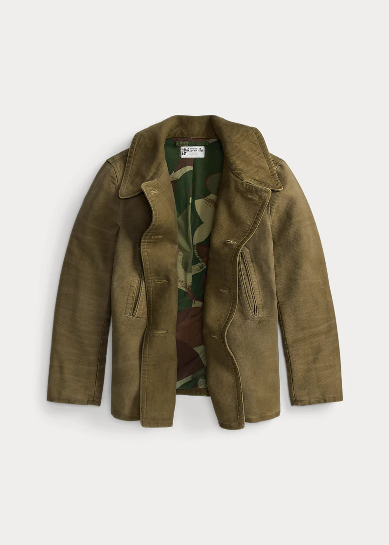 Textured Cotton Peacoat 3