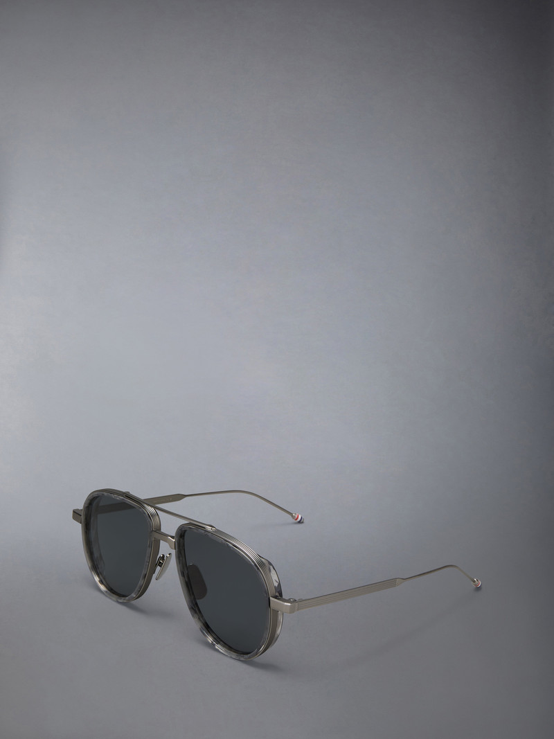 Thom Browne ACETATE AND TITANIUM AVIATOR SUNGLASSES outlook