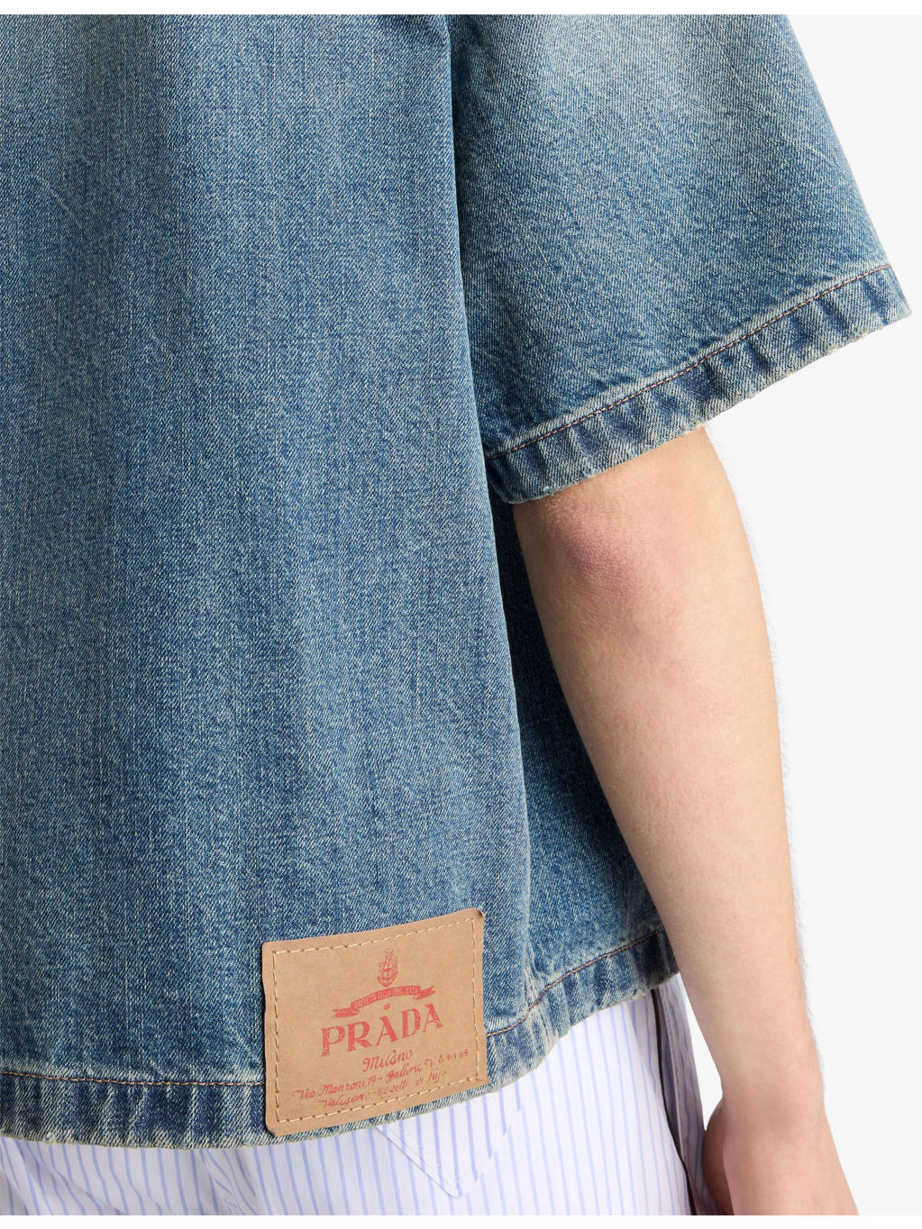 Logo-Embellished Denim Bowling Shirt - 5
