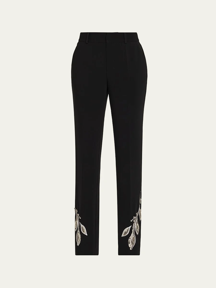 Kerry Beaded Paisley Pants - 1