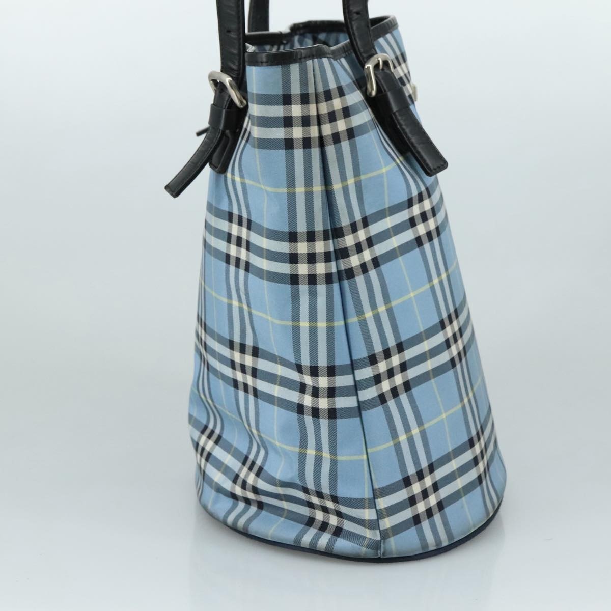 Burberry Blue Label Nova Check Tote Bag Nylon Blue - 3