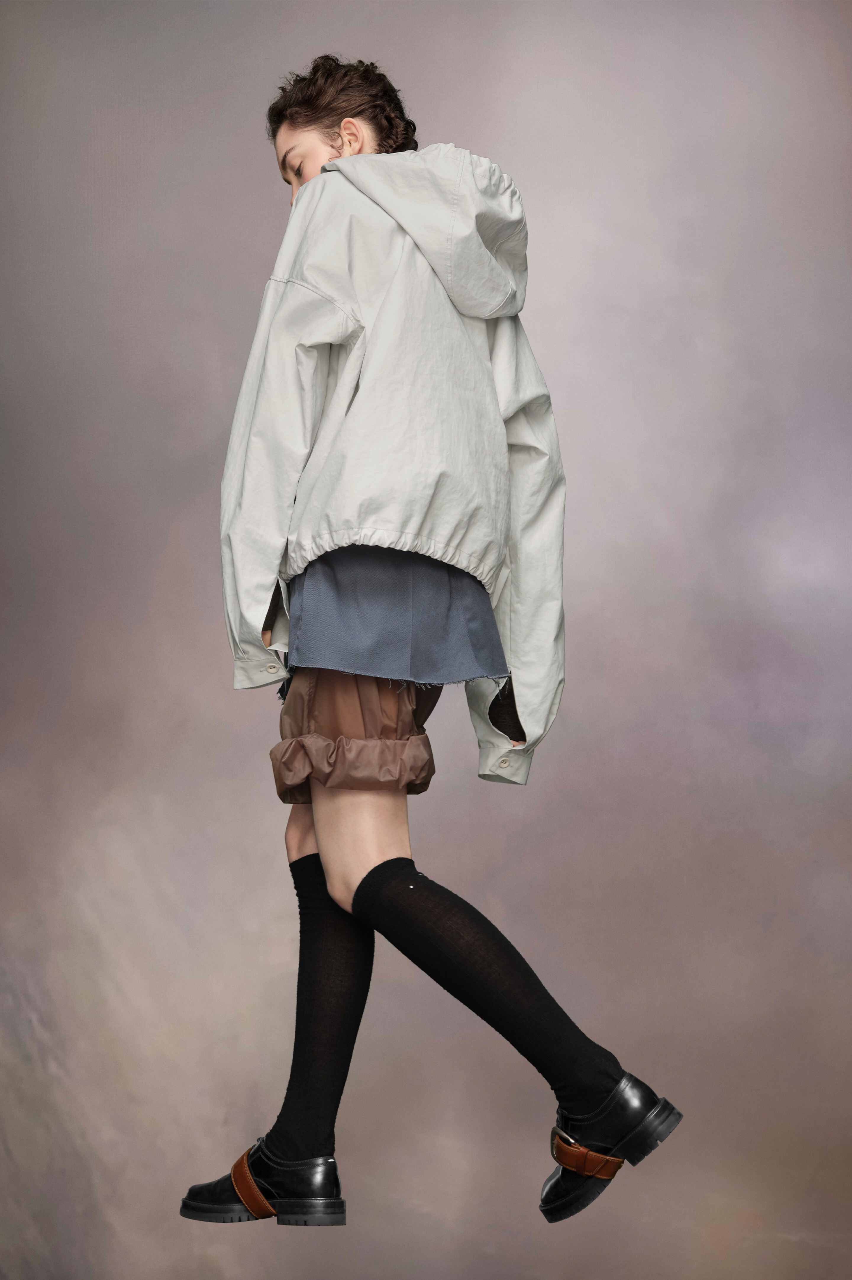 Waxed Rubber Hooded Windbreaker - 5