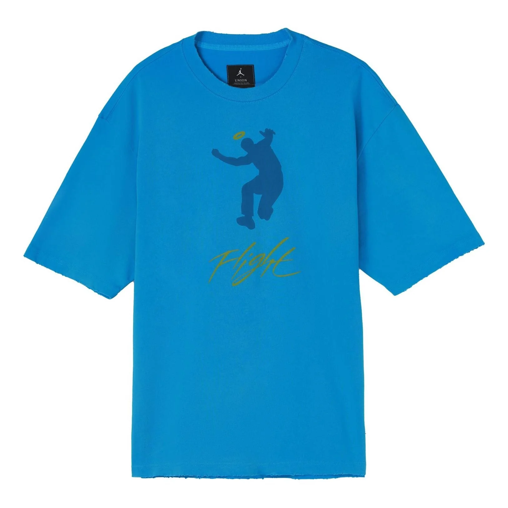 Air Jordan x Union Crossover SS22 Solid Color Character Alphabet Printing Round Neck Short Sleeve As - 1
