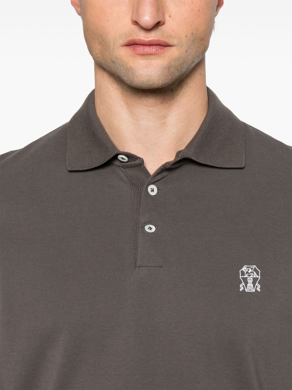logo-print polo shirt - 4