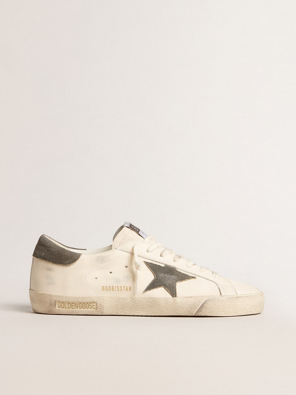 Super-Star in nappa with gray suede star and heel tab - 1