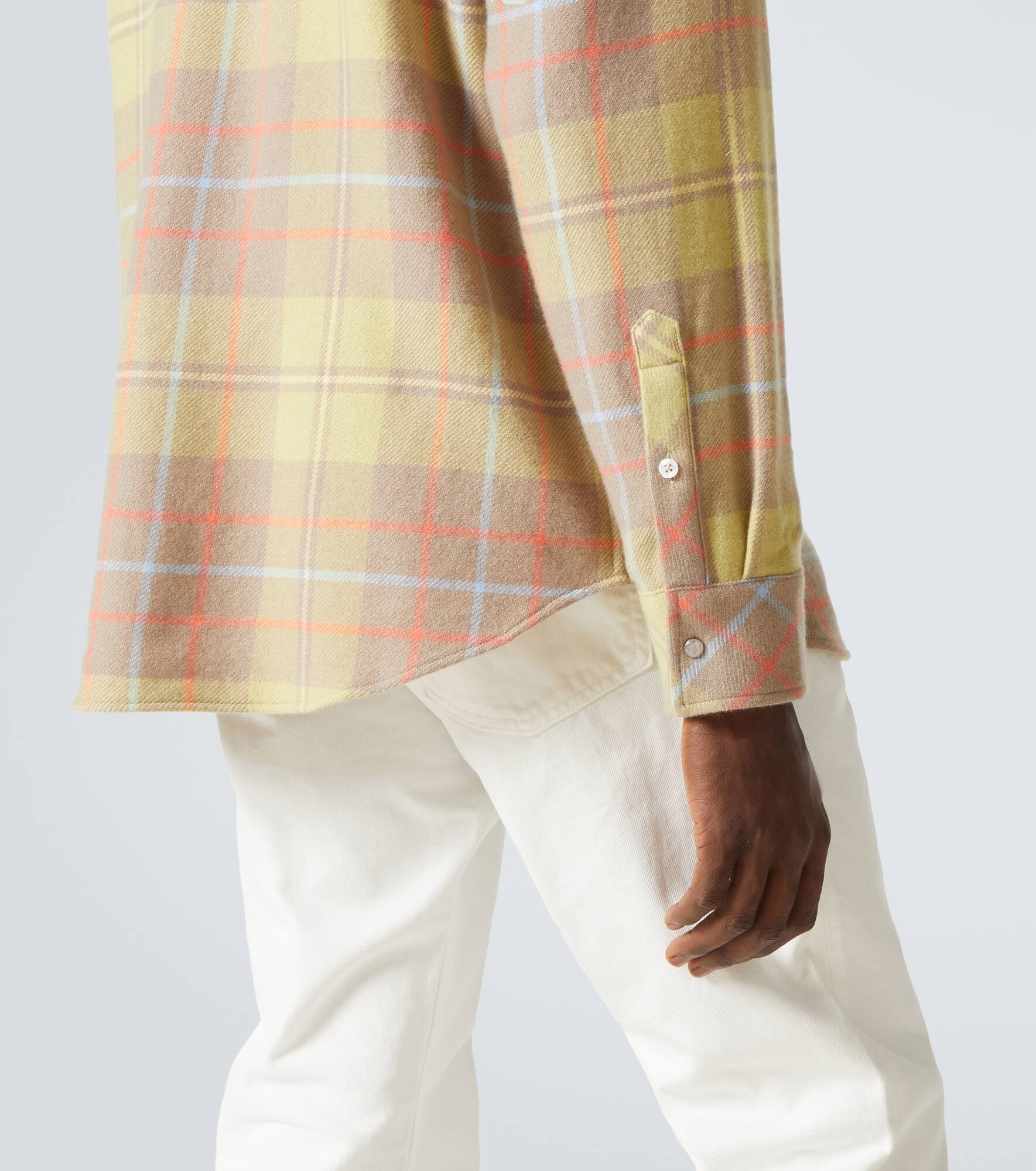 Earth plaid cashmere shirt - 6
