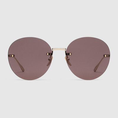 GUCCI Gucci Tiger round-frame sunglasses with pendant outlook