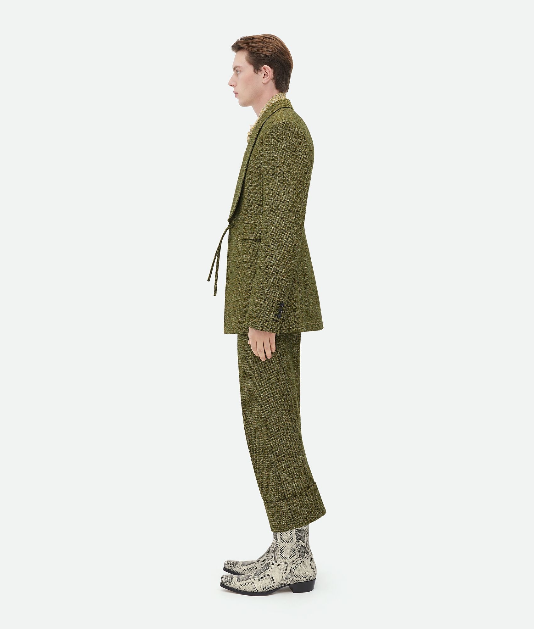 Shawl Collar Textured Cotton Jacket - 2