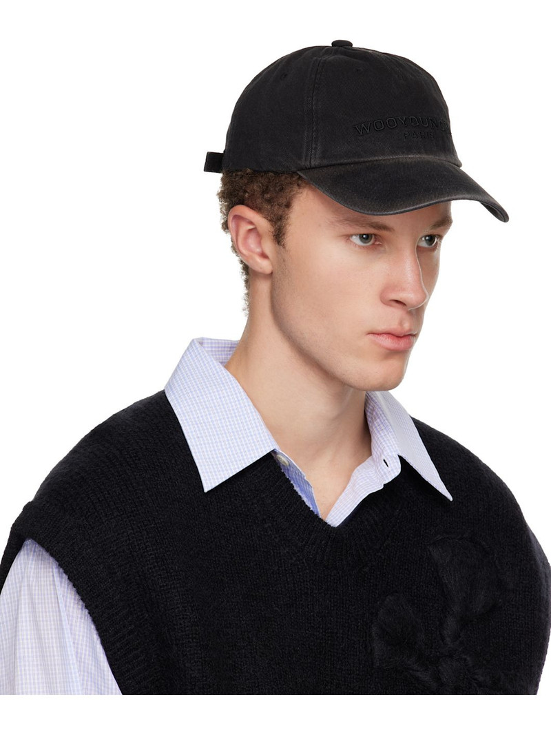 Wooyoungmi Black Dyed Denim Ball Cap outlook