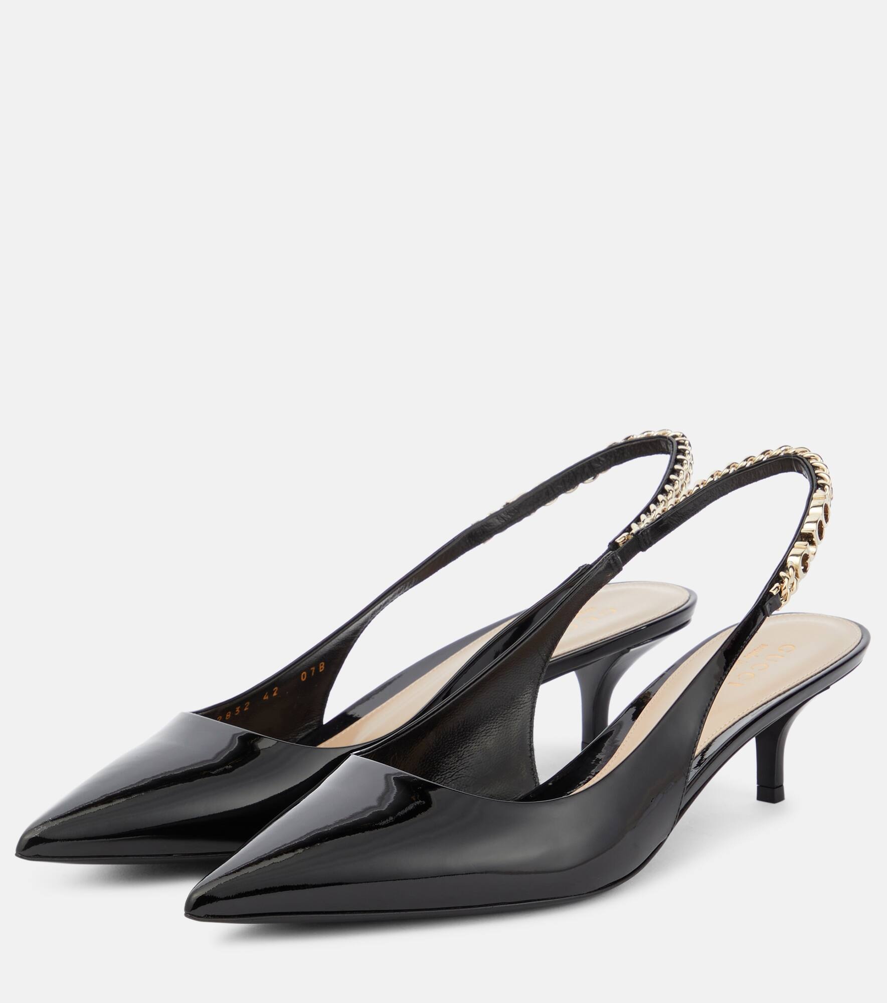 Gucci Signoria leather slingback pumps - 4