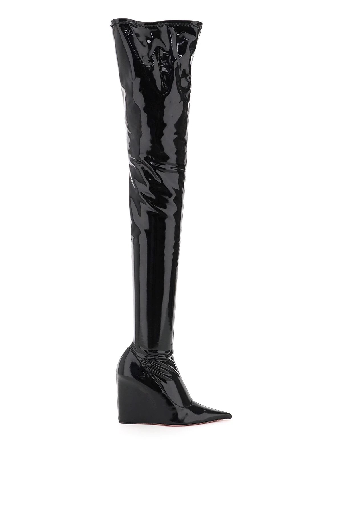 DANIELLE THIGH HIGH LATEX BOOTS - 1