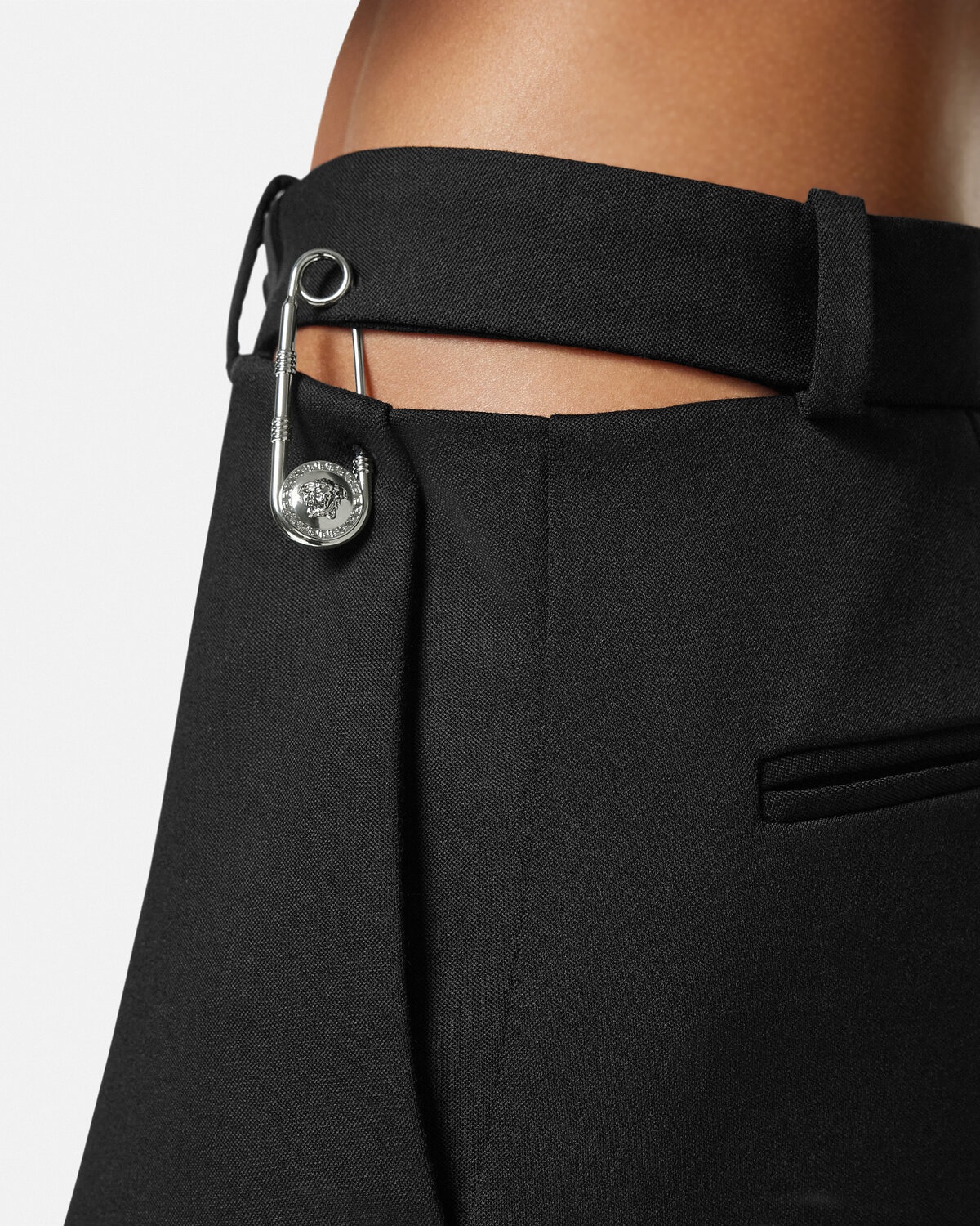 Safety Pin Wool Slim-Fit Masculine Pants - 3