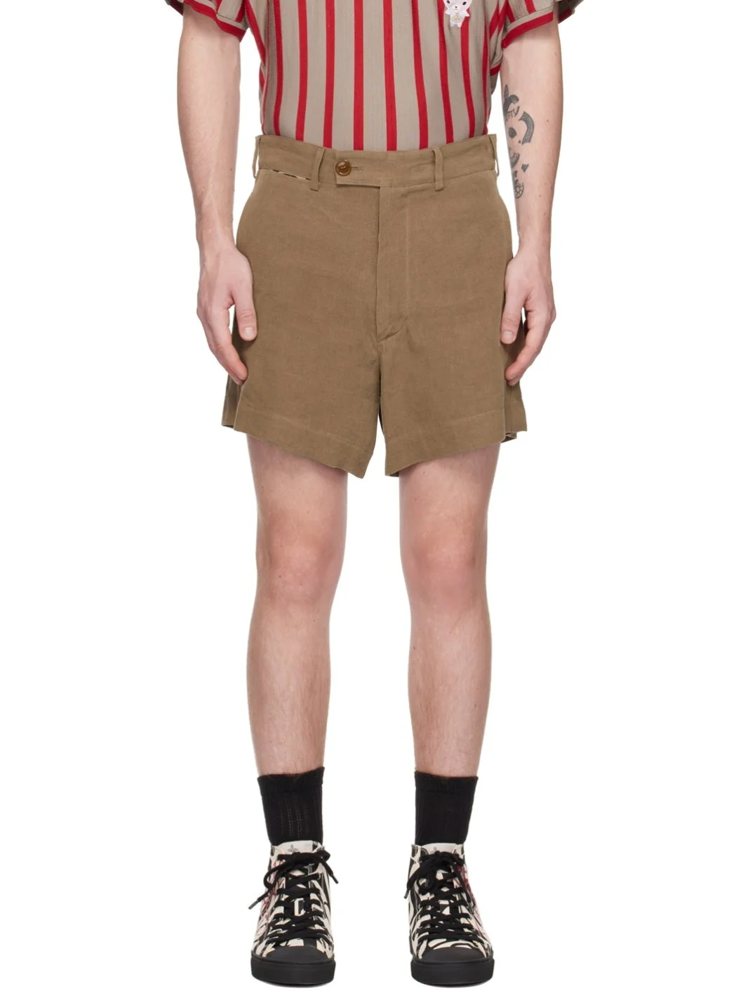 Brown Raf Bum Shorts - 1