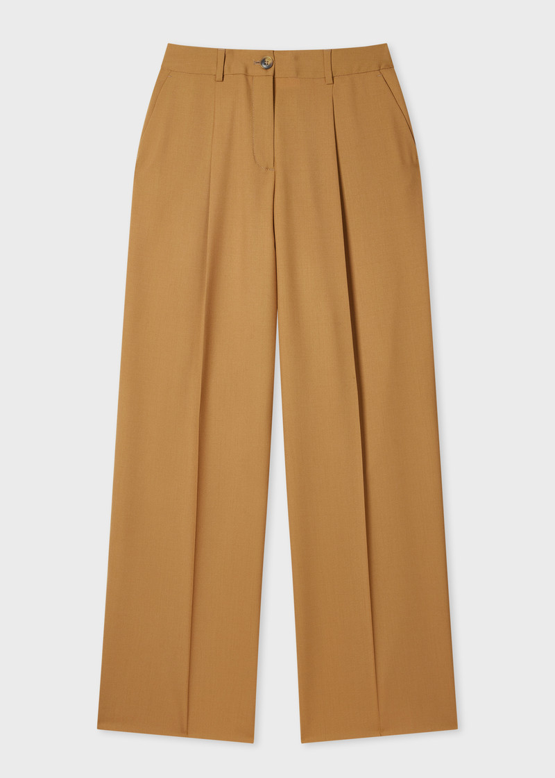 Women's Tan Wool Hopsack Suit 5