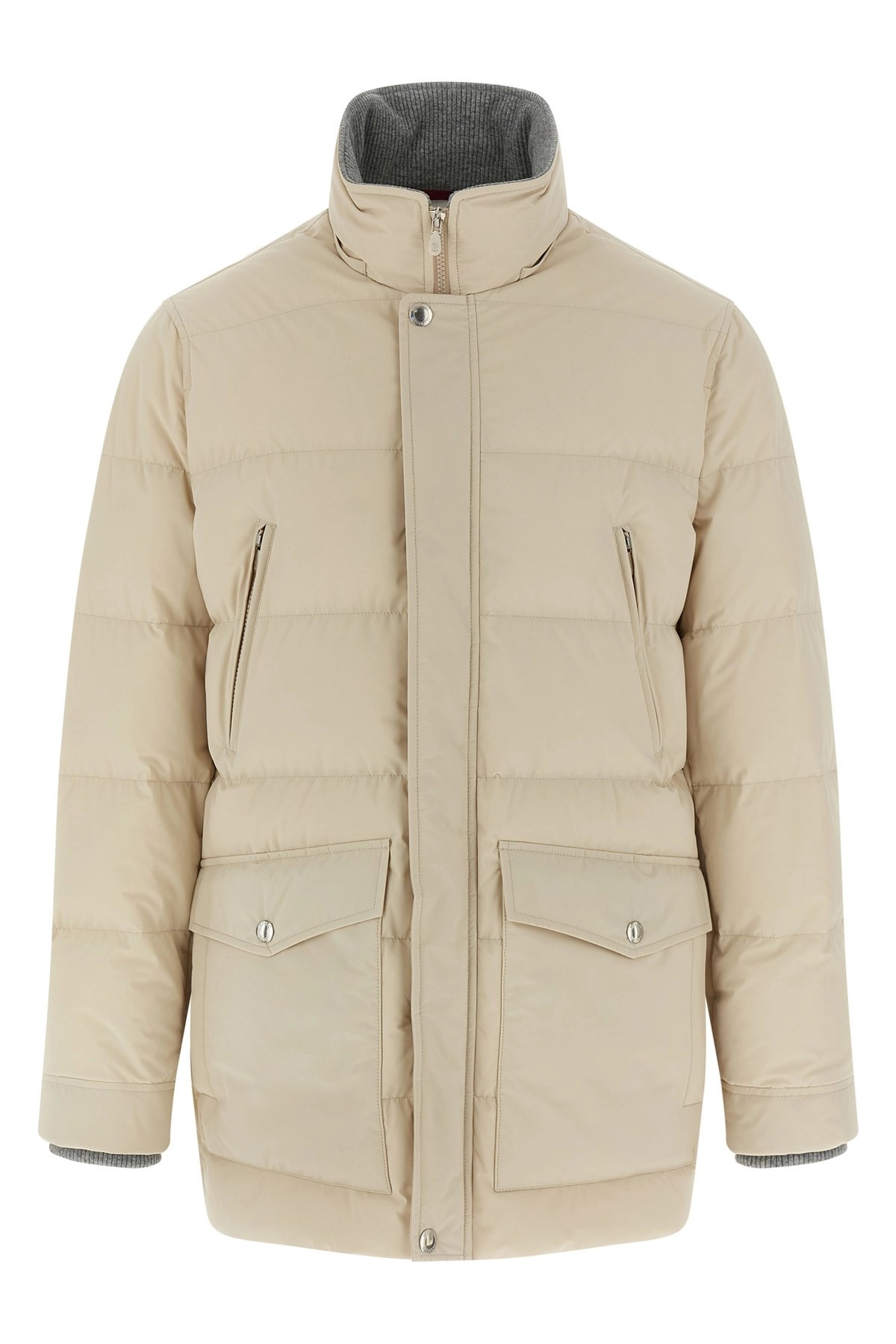 Knit insert down jacket - 4