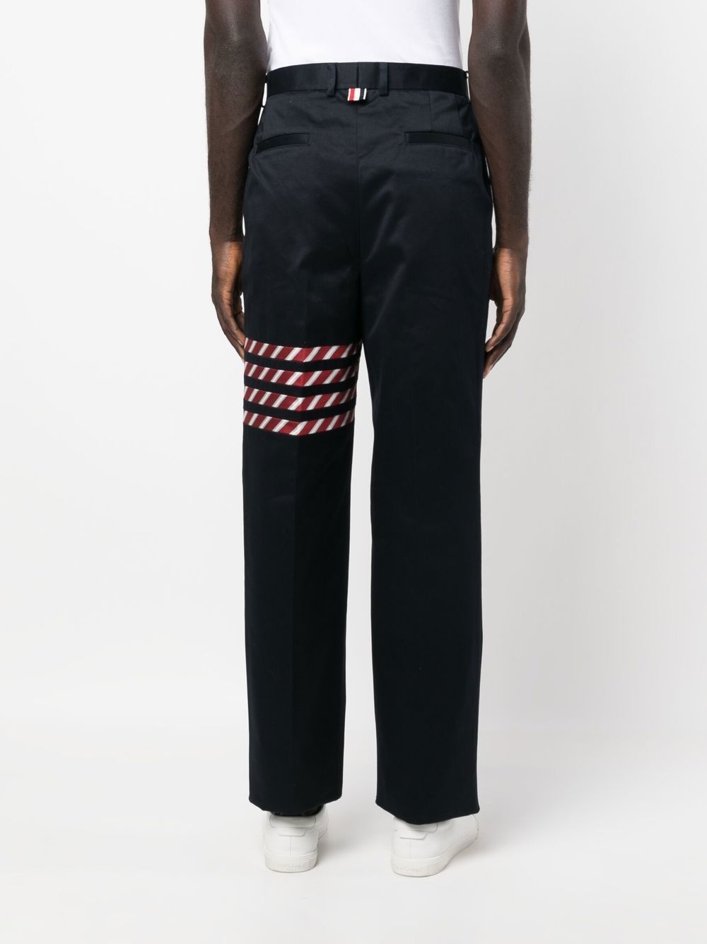 4 Bar stripe straight-leg trousers - 4