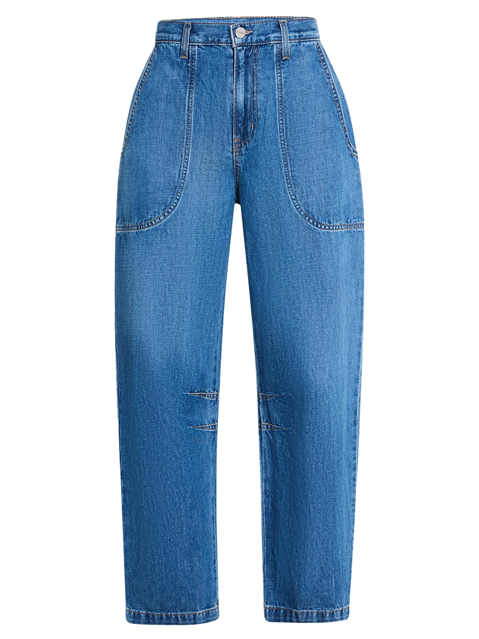 Women's Jetties High-Rise Barrel-Leg Jeans - Blue - 1