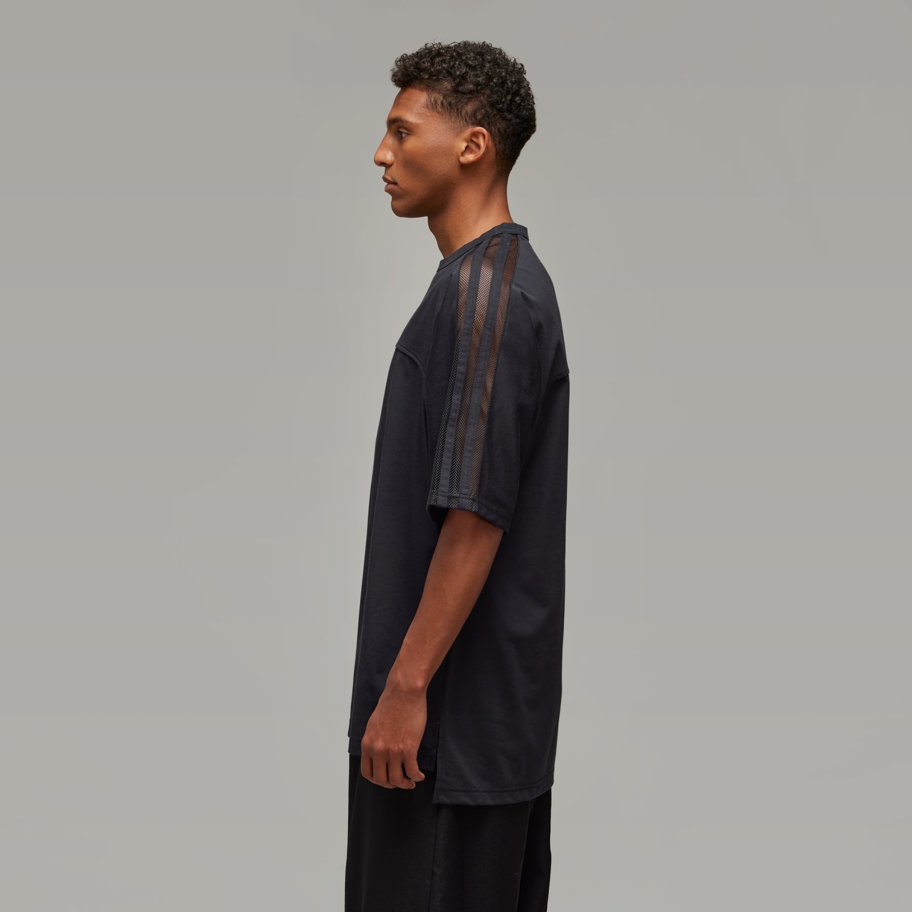 Y-3 Mesh 3-Stripes Short Sleeve Tee - 4