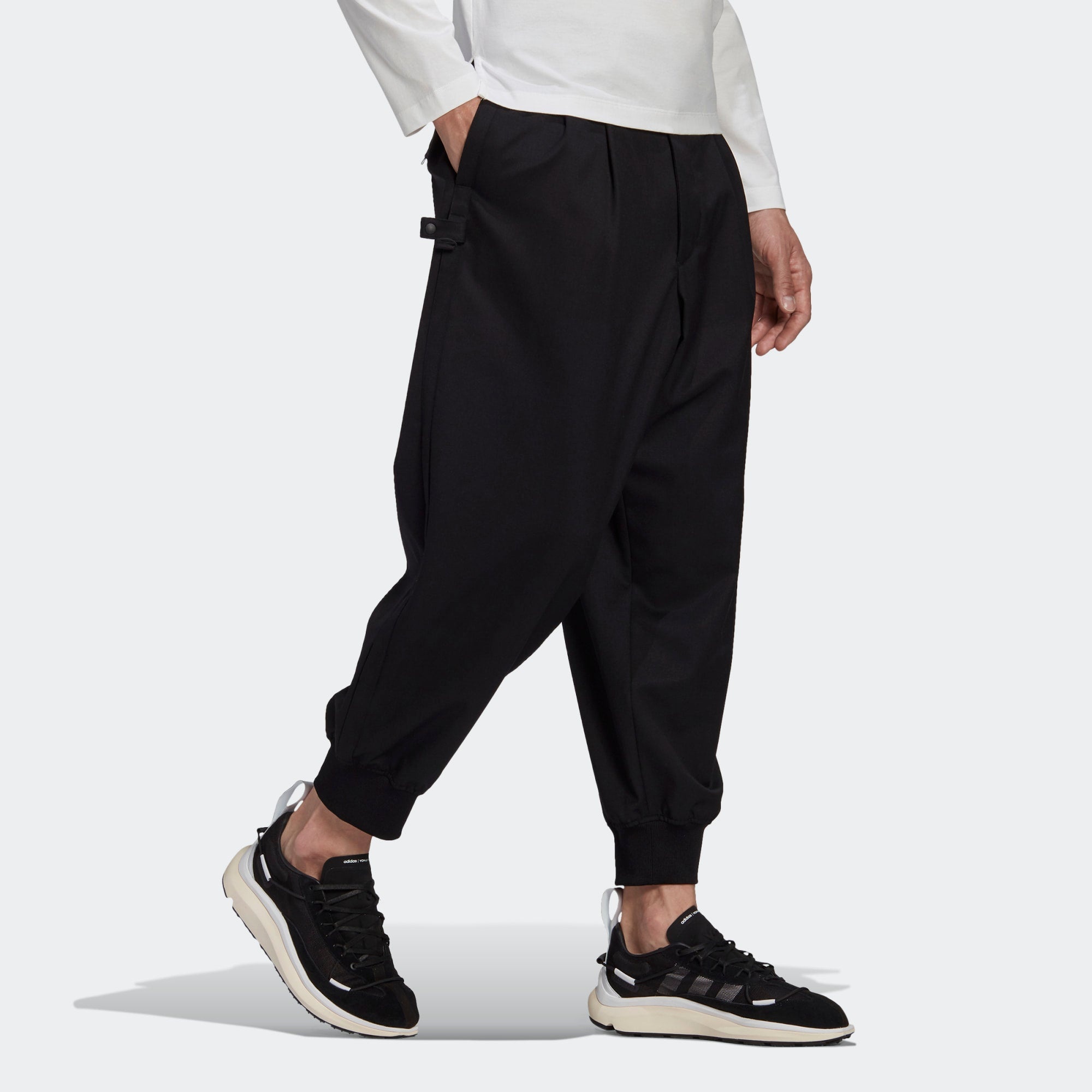 adidas Y-3 Classic Refined Wool Cuff Pants 'Black' GK4567 - 5