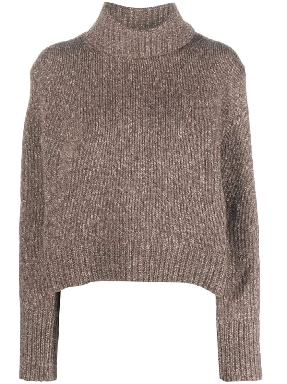roll-neck mélange jumper - 1