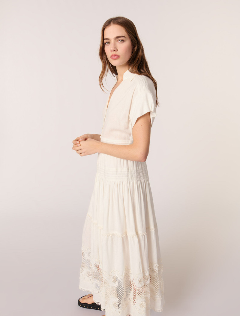 Embroidered ruffled maxi dress 5