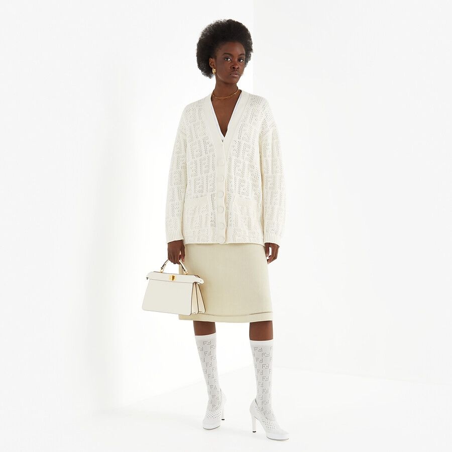 White cotton cardigan - 4