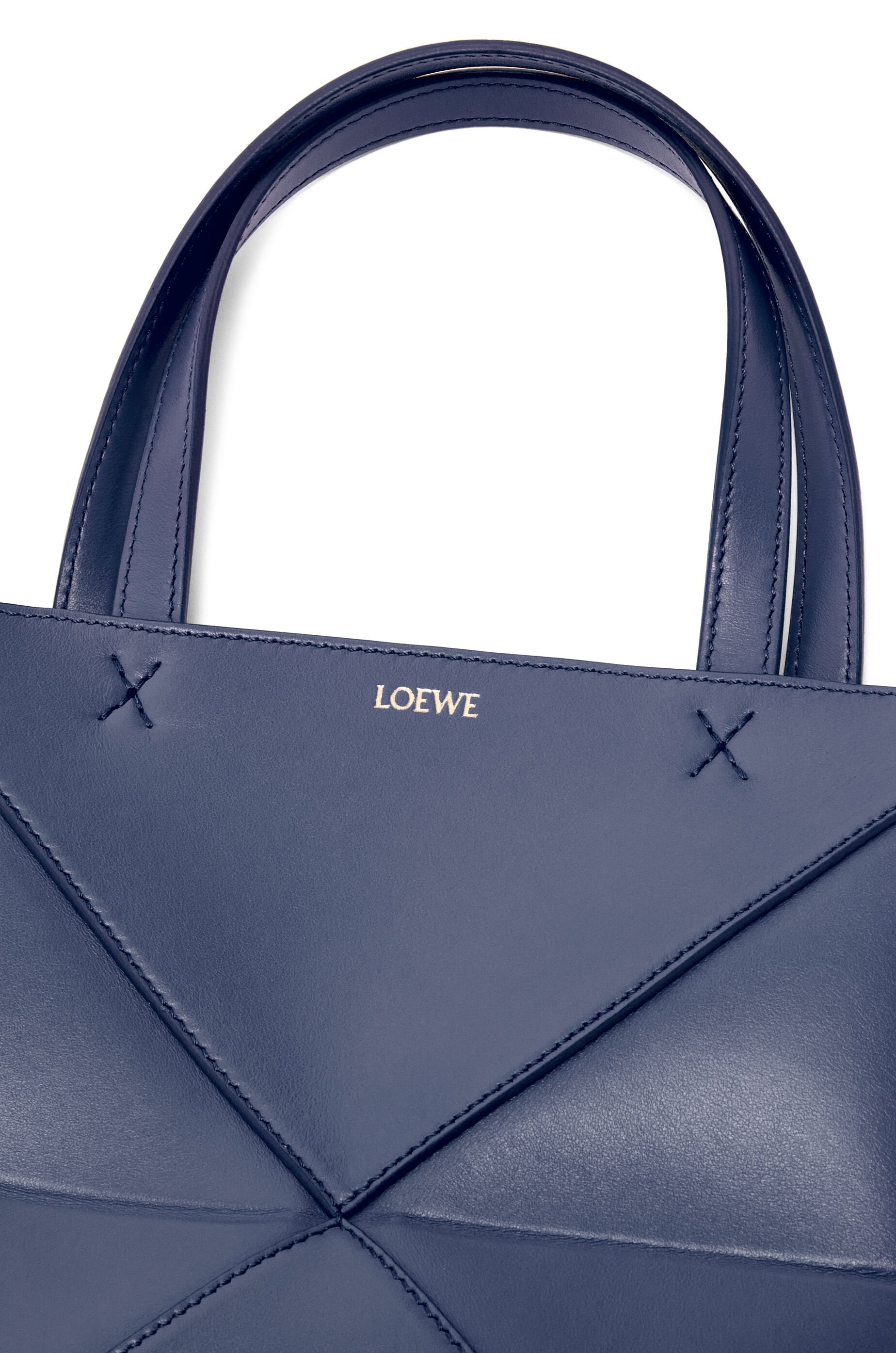 Mini Puzzle Fold Tote in shiny calfskin - 9