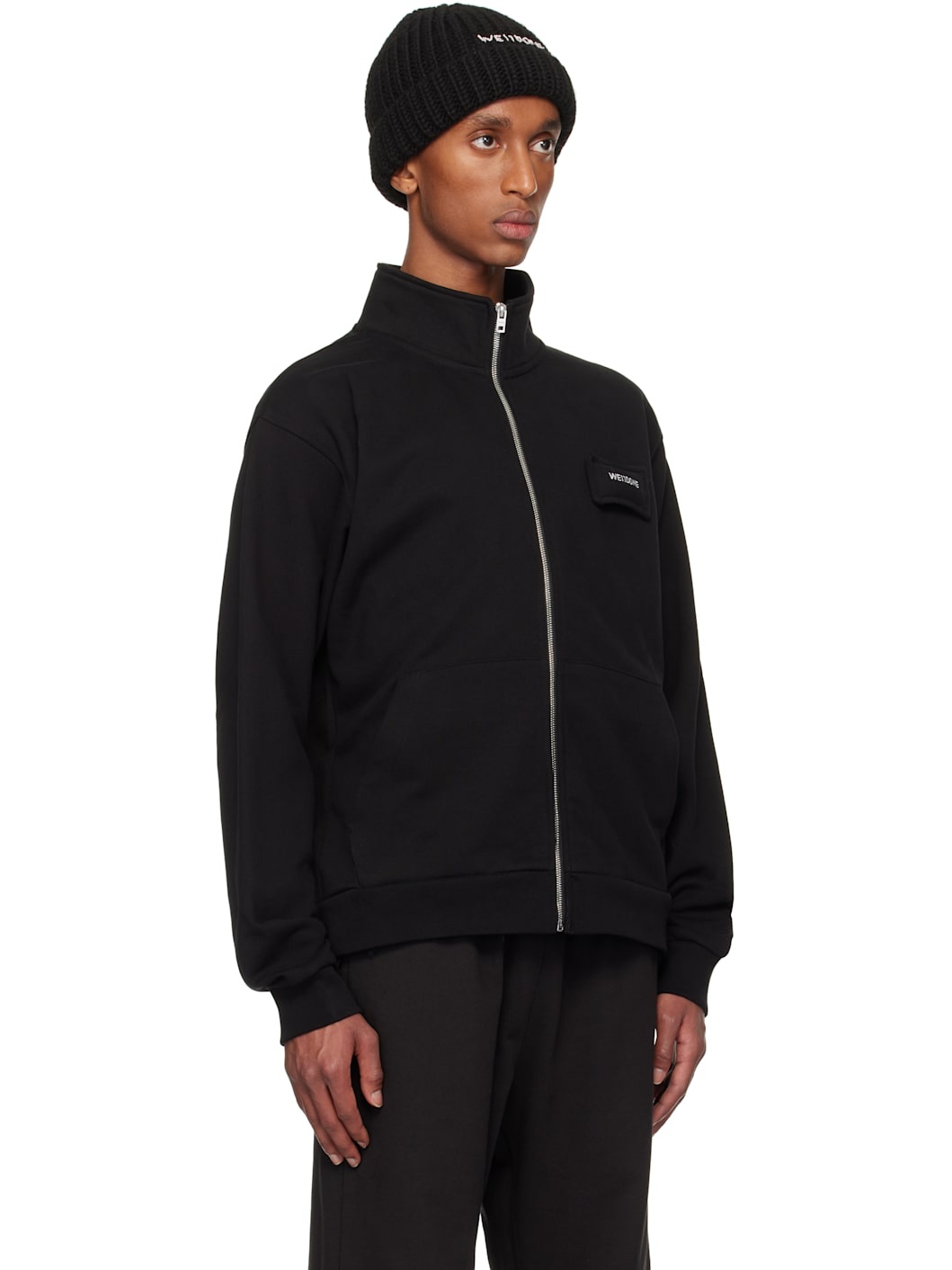 Black Pillow Logo High-Neck Zip-up Jacket - 2