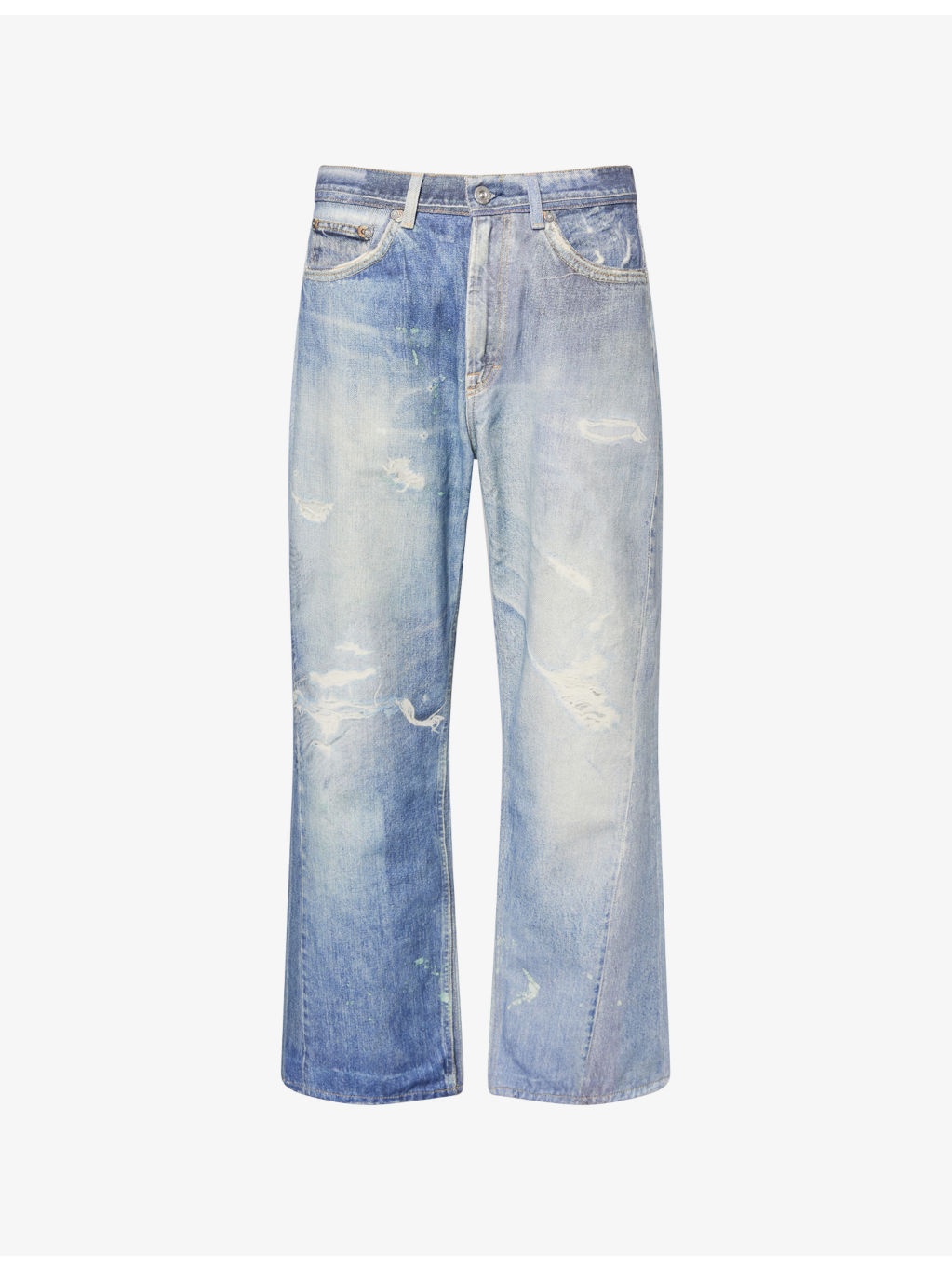 Third Cut Wide-Leg Denim Jeans - 1