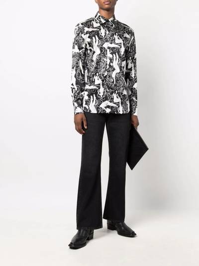 AMIRI Ladies-print silk-blend shirt outlook