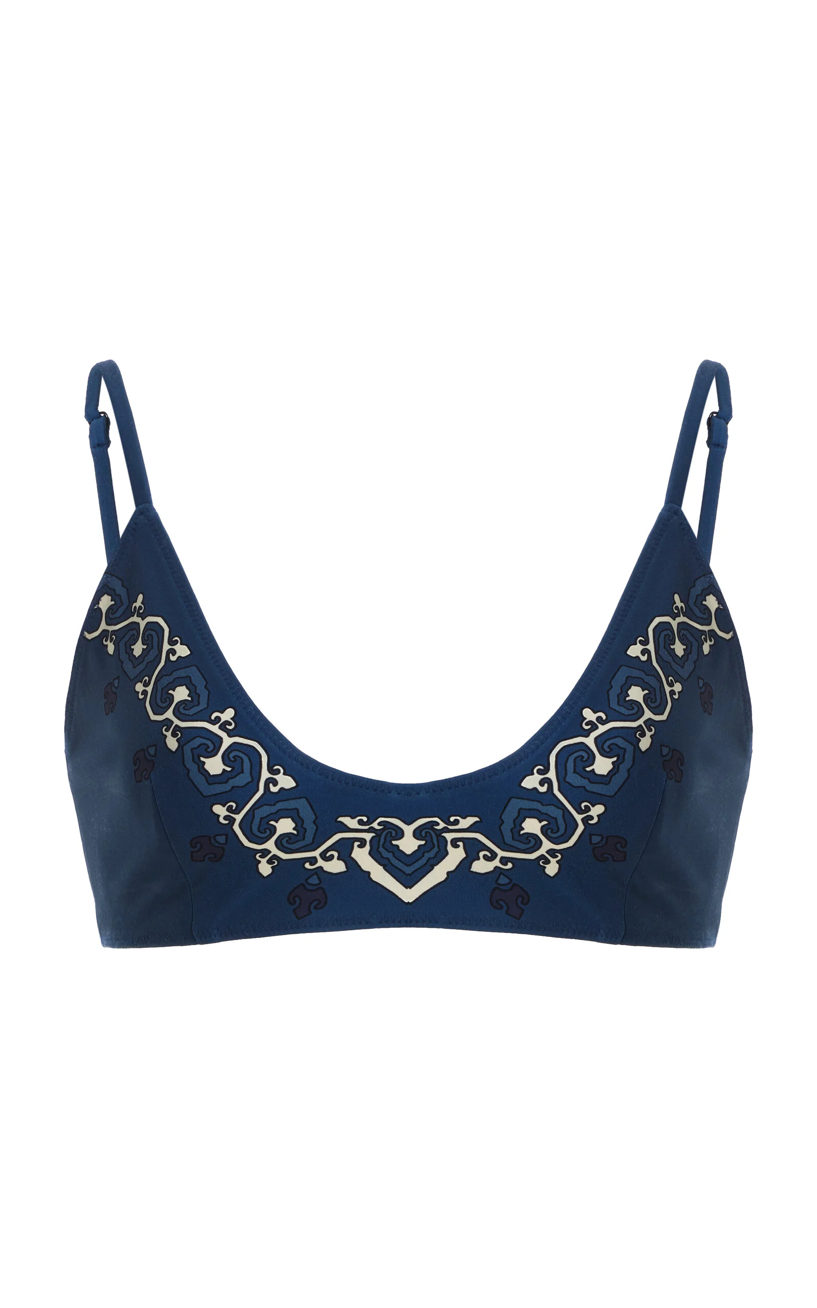 Blaise Printed Bikini Top navy - 1