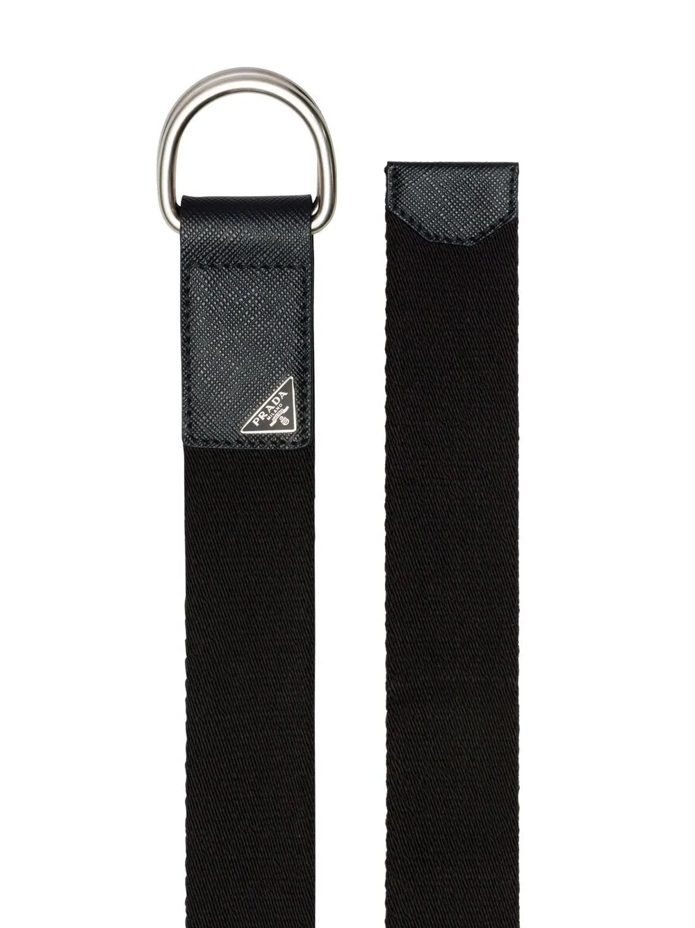 triangle logo D-ring belt - 2