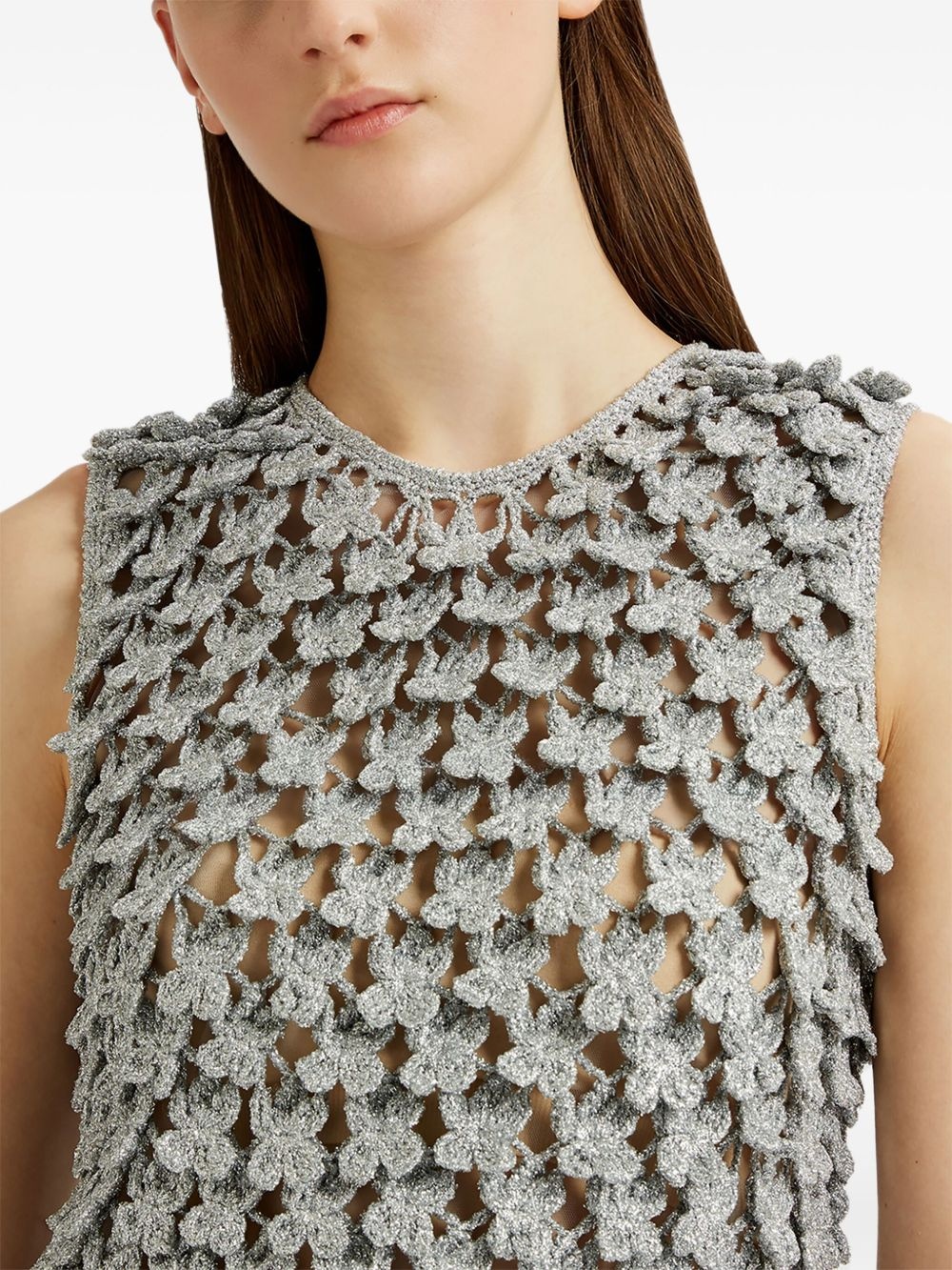 fringed knit dress - 5
