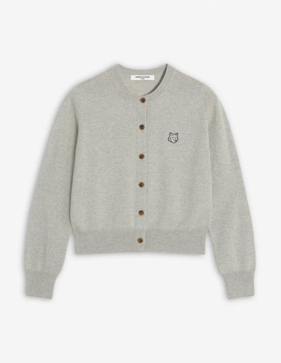 BOLD FOX HEAD PATCH REGULAR CARDIGAN - 1