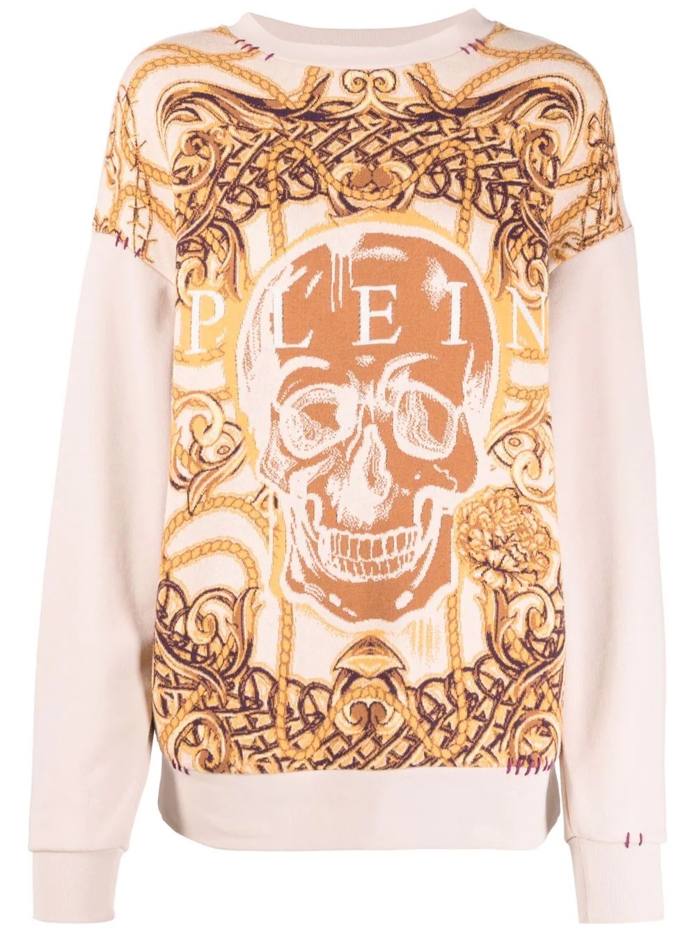 baroque fleece-knit sweatshirt - 1