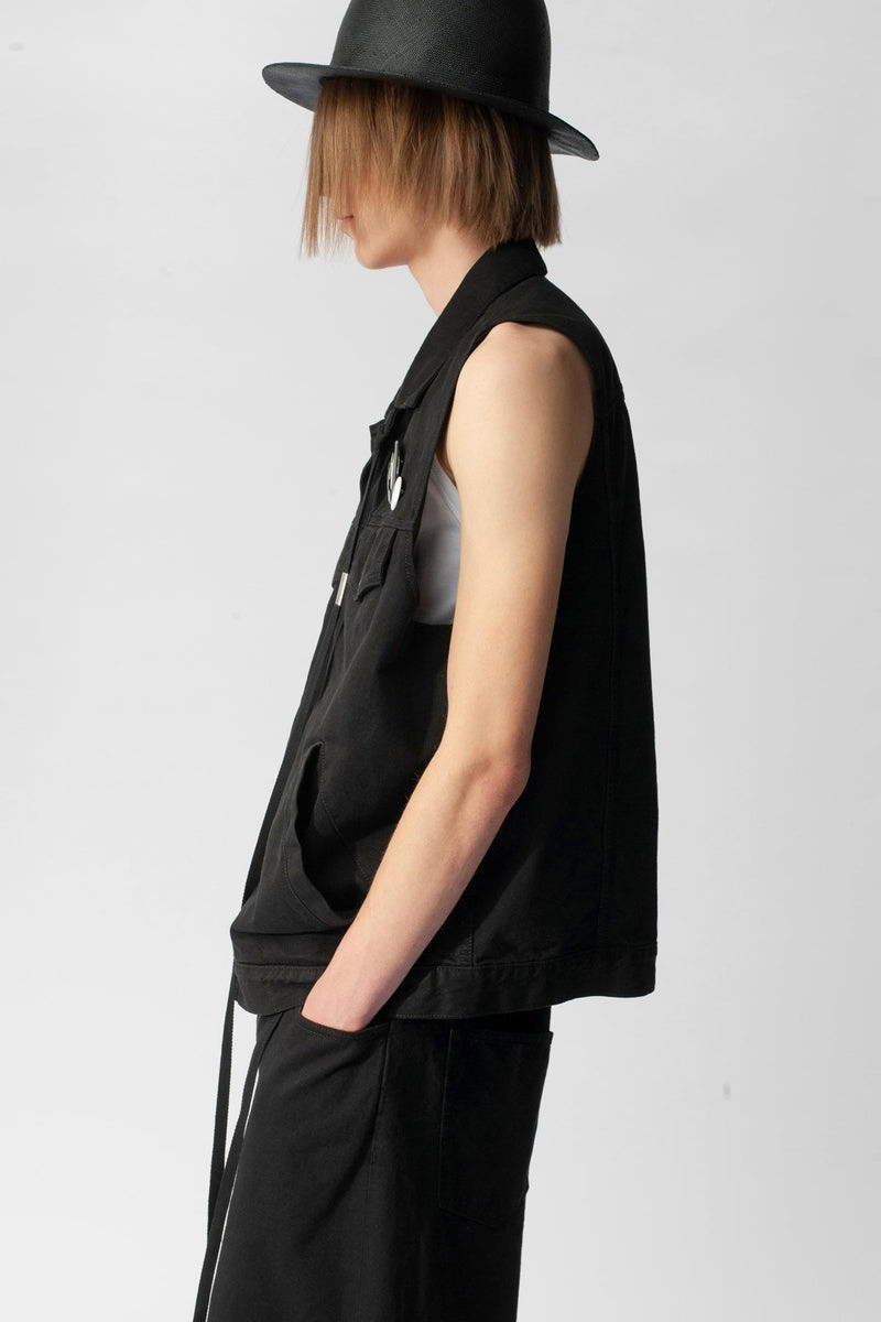 Ann Demeulemeester Benoit 5-Pockets High Comfort Slevelees Jacket outlook