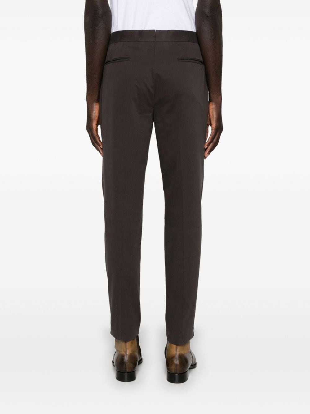 gabardine-weave trousers - 4
