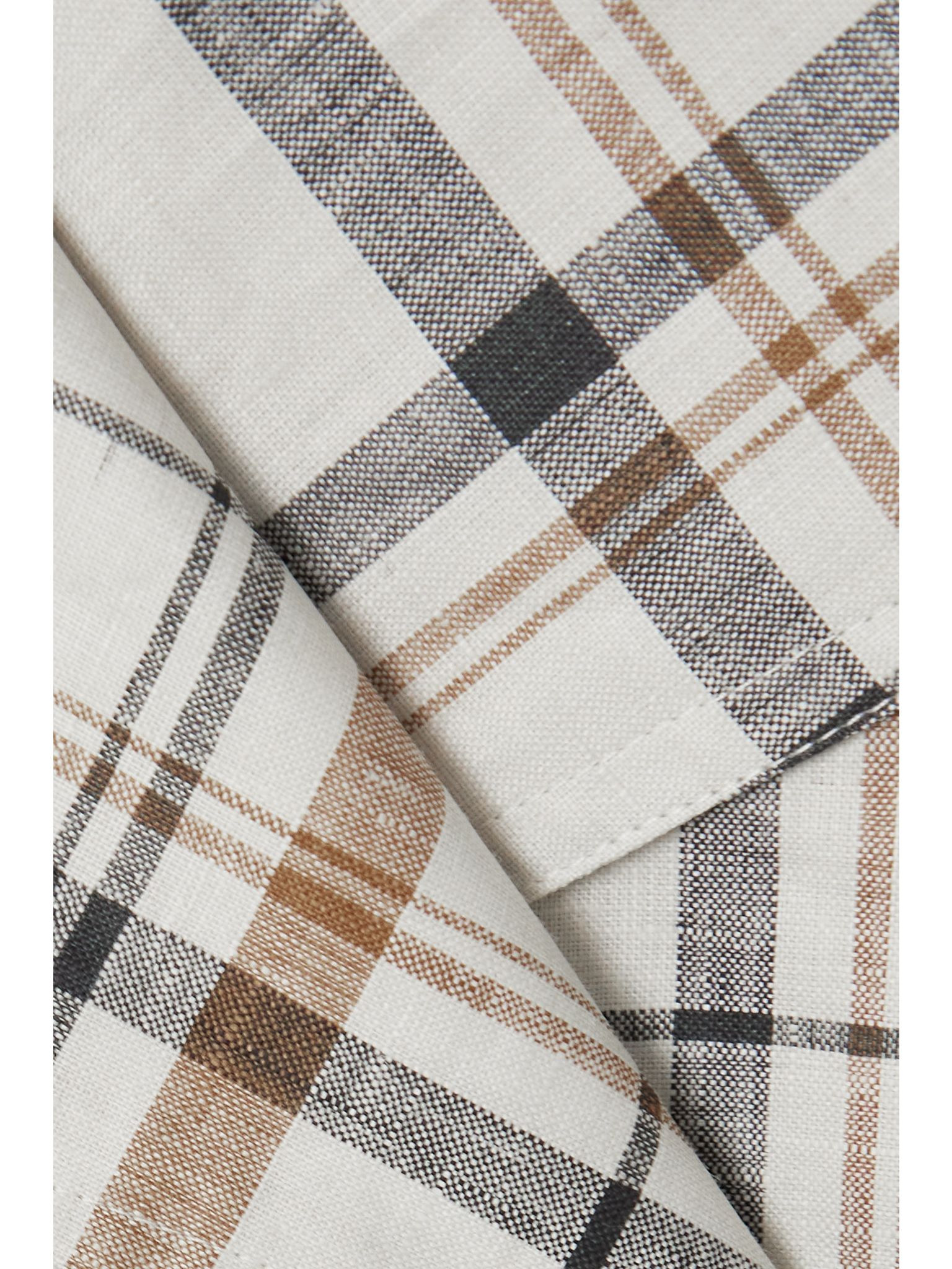 Bille checked belted linen trench coat White - 5