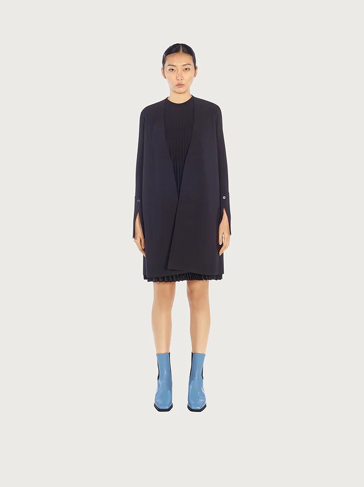 PLEATED KNITTED DRESS - 3