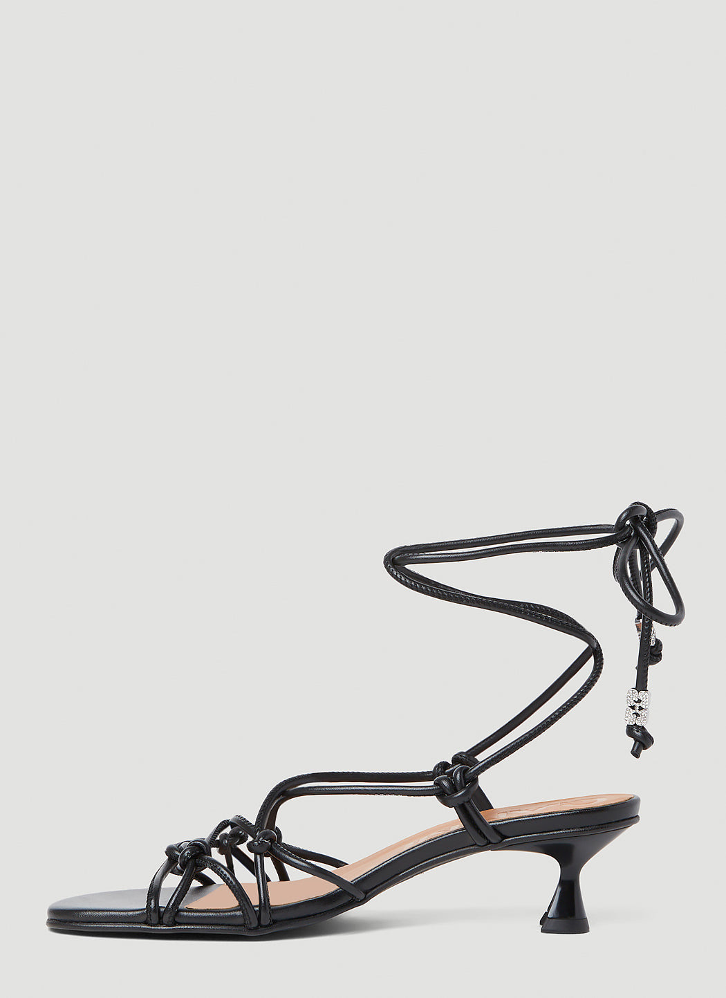 Ganni Women Knots Kitten Heel Sandals - 3