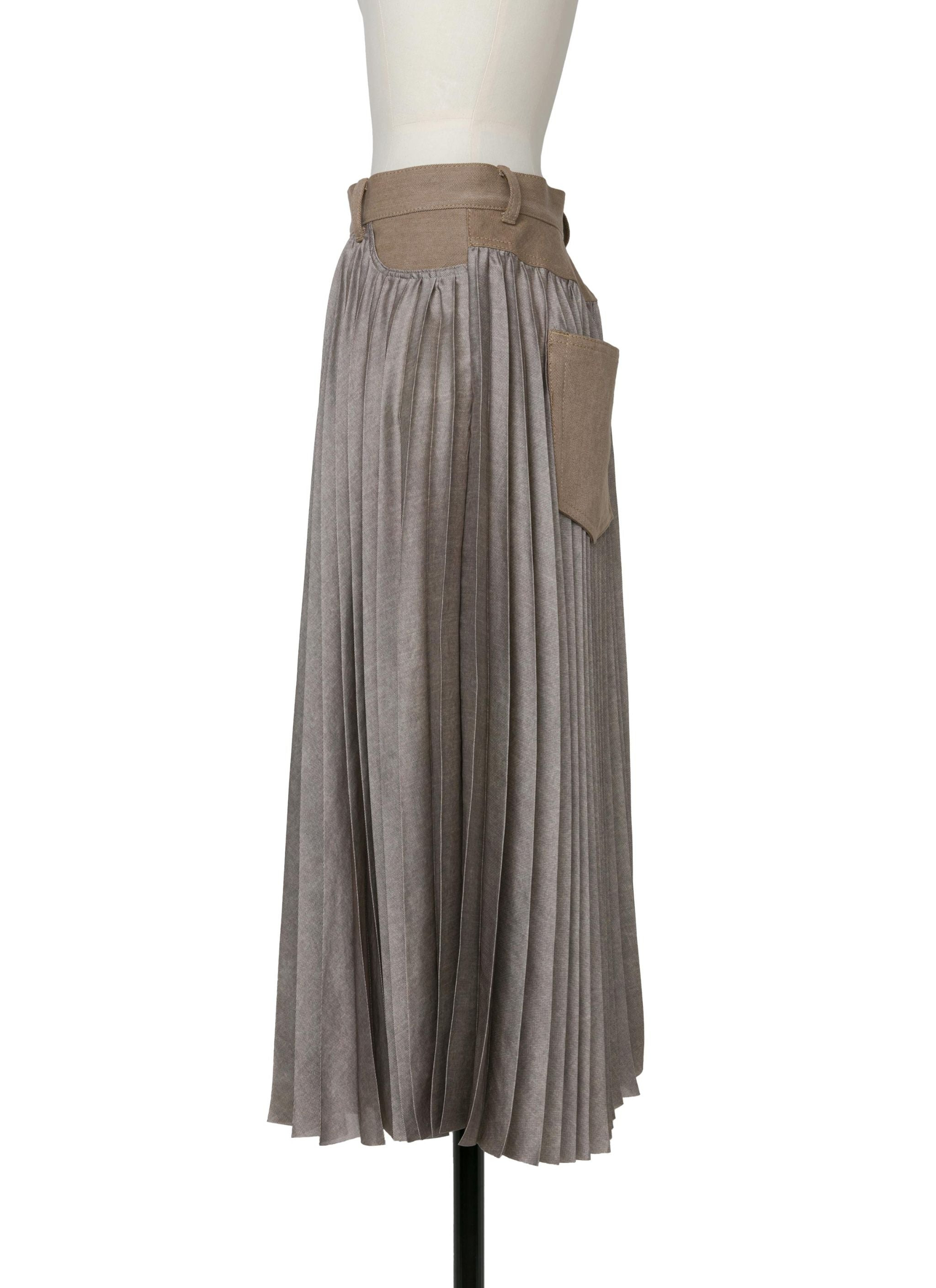 Denim Mix Skirt - 2