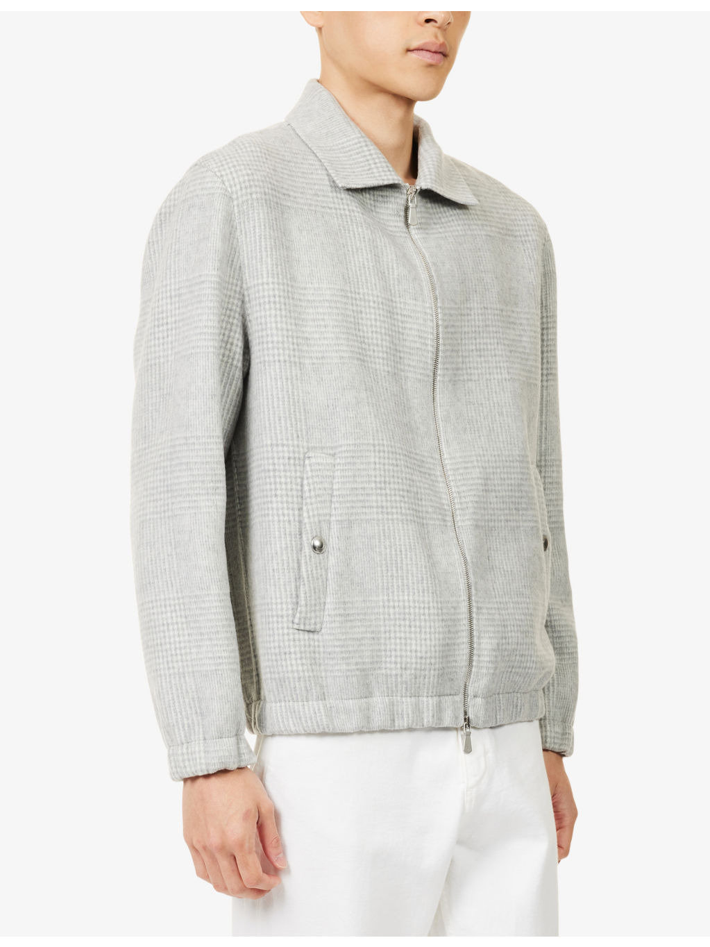 V-Neck Long-Sleeves Wool Cardigan - 3