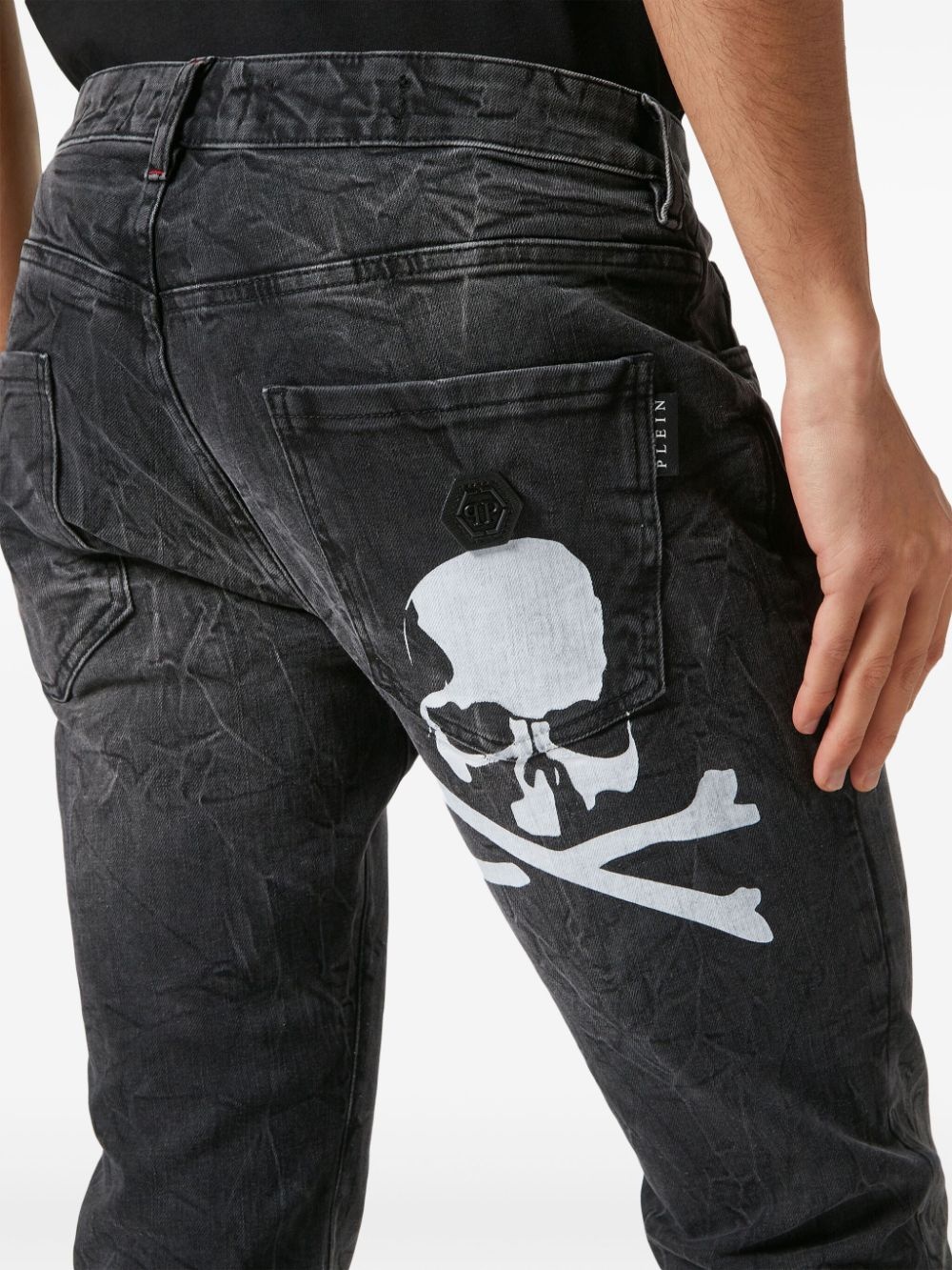 Skull slim-cut jeans - 4