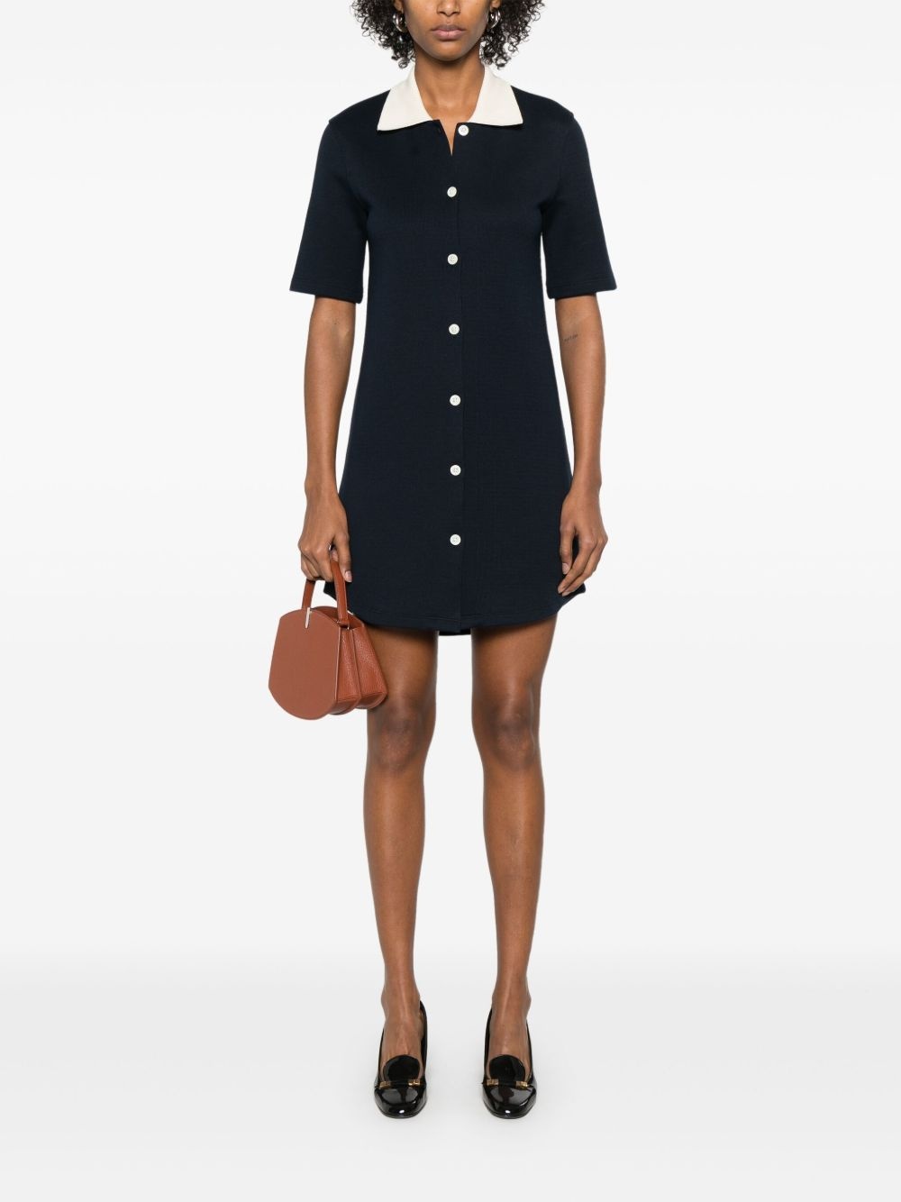 fine-ribbed mini dress - 2