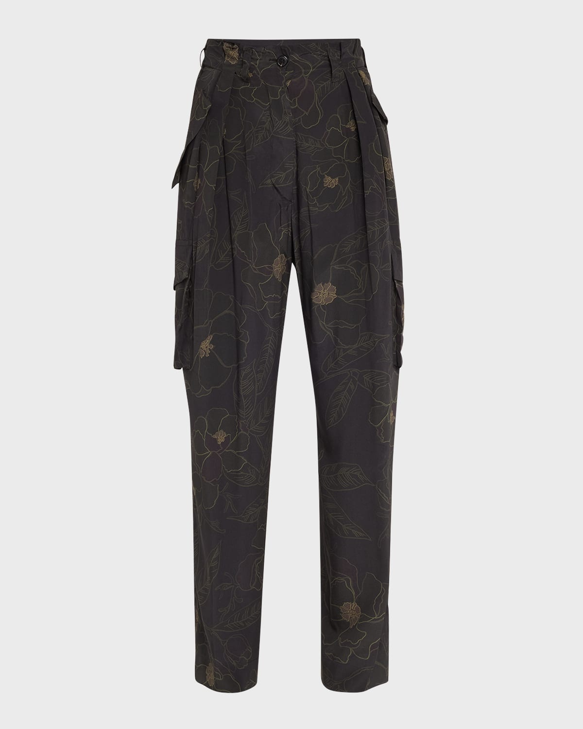 Dries Van Noten Polkam Floral Silk Pants | neimanmarcus