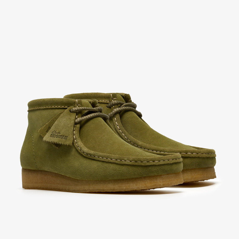 Wallabee Boot Green Suede 4