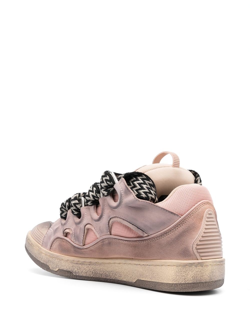 Curb chunky leather sneakers - 3