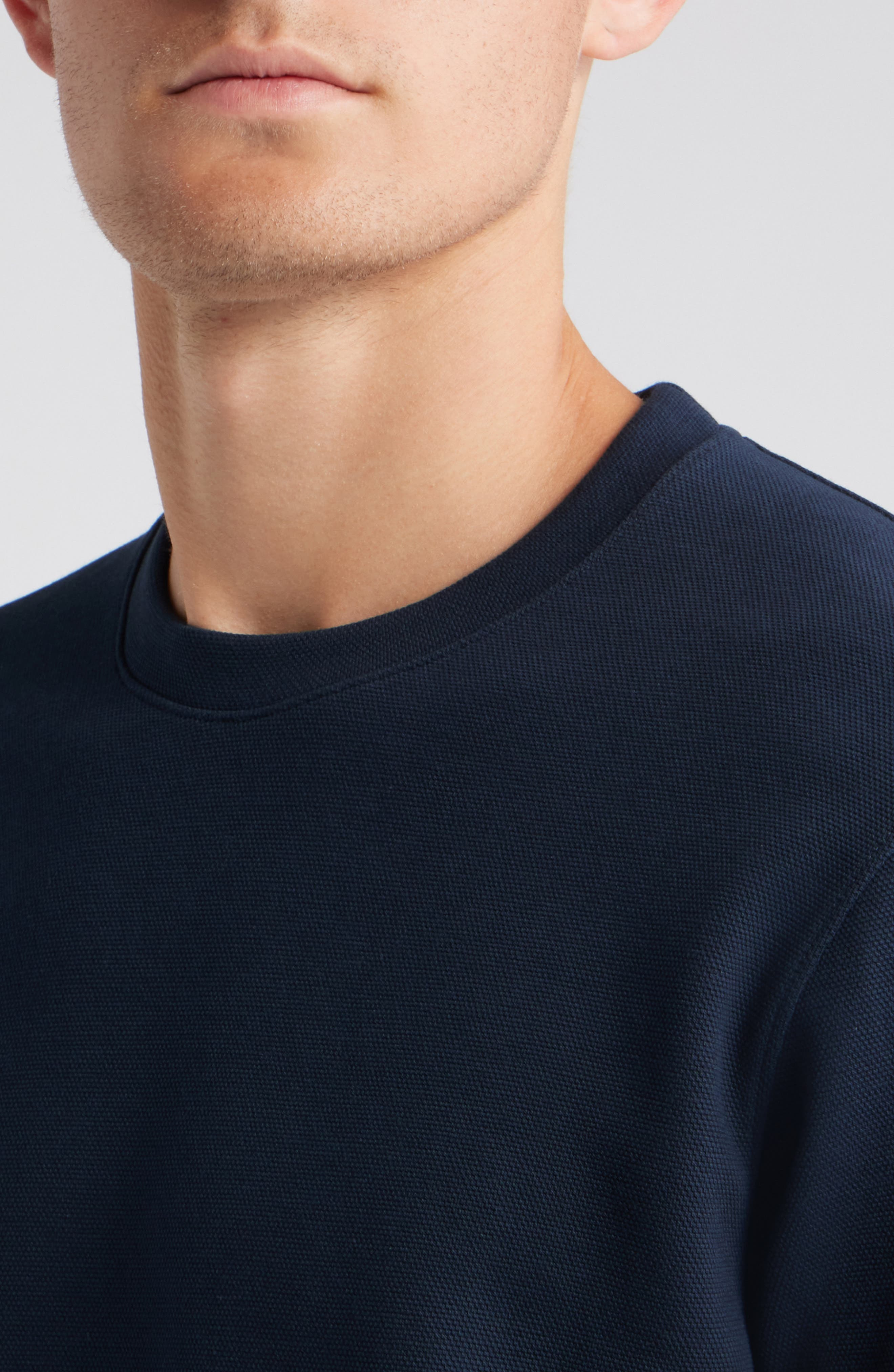 Theory Delroy Double Piqué Crewneck T-Shirt in Baltic at Nordstrom - 4