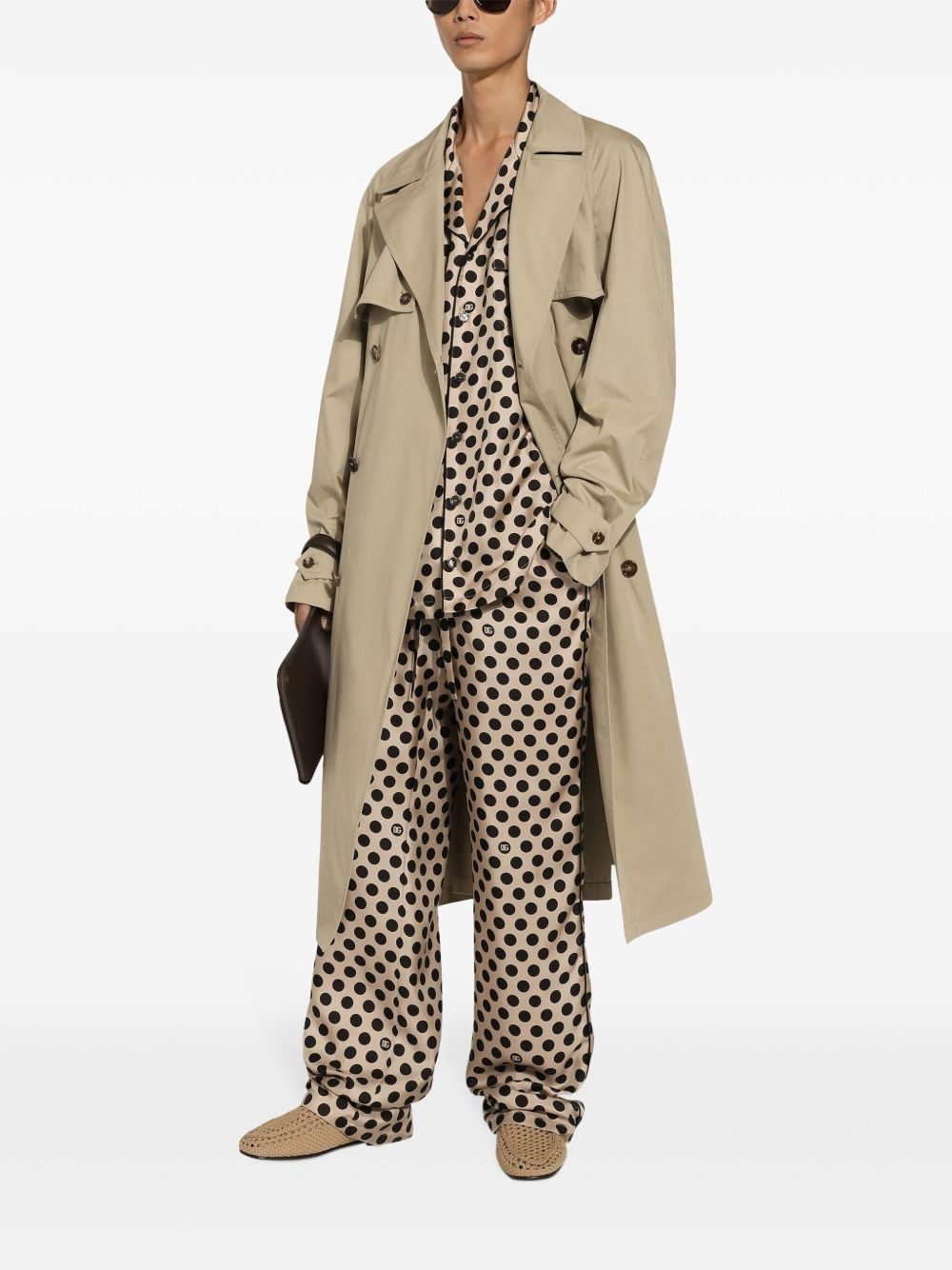 double-breasted cotton trench coat - 2