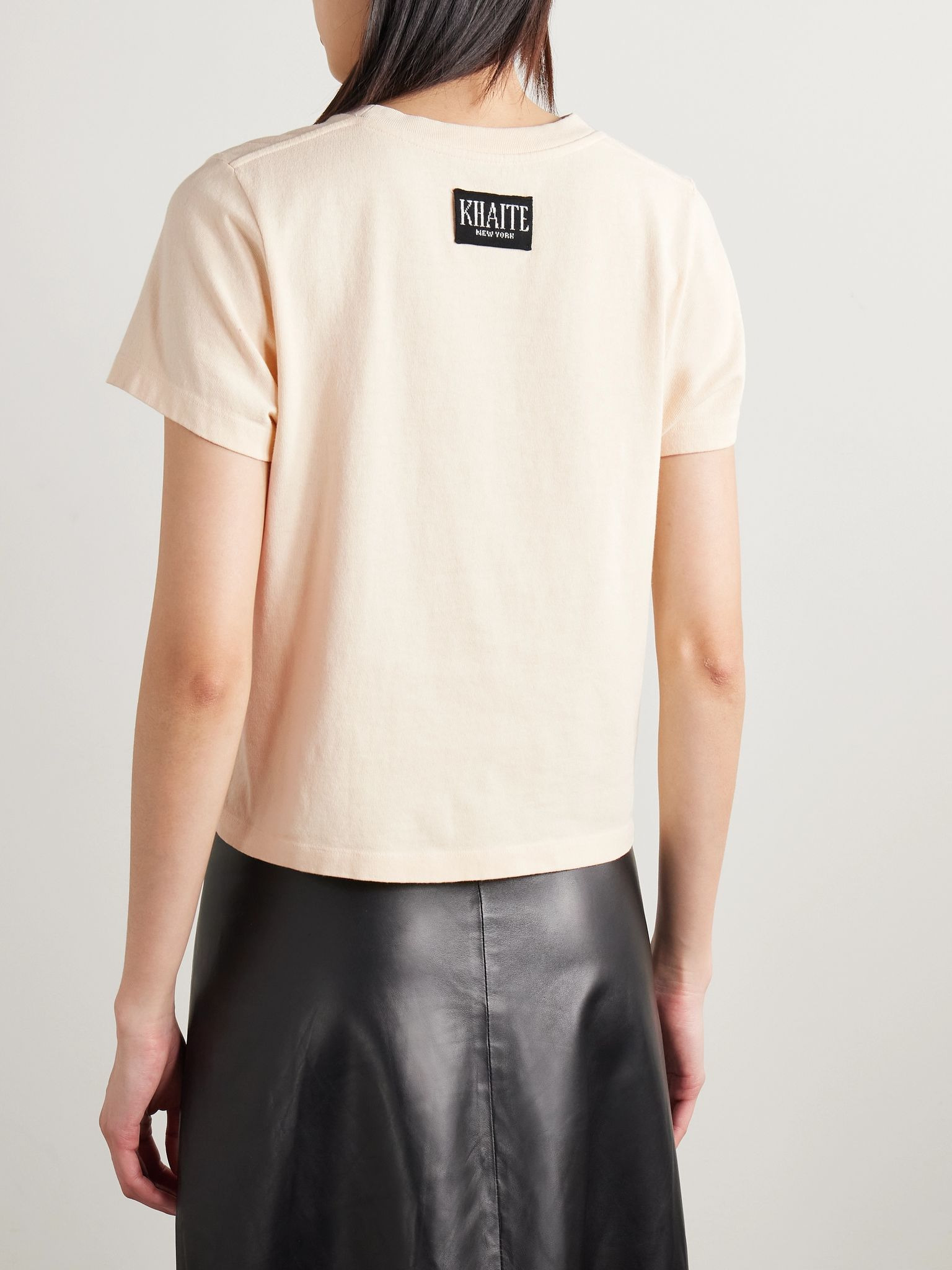 Emmylou cotton-jersey T-shirt Cream - 3